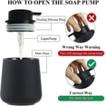 thumbnail image 4 of Black Soap Dispenser - Ceramic Hand Dish, Soap Dispenser, 12ounce Refillable Liquid Hand Soap Dispenser(rubber Paint), 4 of 5