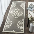 thumbnail image 2 of SAFAVIEH Martha Stewart Floret Damask Geometric Wool Area Rug, Mushroom, 4' x 6', 2 of 4