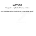 thumbnail image 2 of Transit Auto - Rear Wheel Hub Bearing And ABS Sensor Kit For 2007-2008 Nissan Altima 3.5L 2.5L with 4-Wheel w Harness K7S-100922, 2 of 2