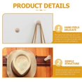 thumbnail image 2 of 12 Pcs Wall Mounted Clothes Rack Punch- Hooks Bedroom Wall Hanger Clothes Pegs Hooks Wood Hat Rack Wooden Wall Hook, 2 of 3