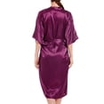 thumbnail image 3 of Besolor 2 Piece Pajama Set Women Satin Nightgowns and Robe Set Silk Slip Dress Nightdress Sleepwear Wedding Gown Set, 3 of 3