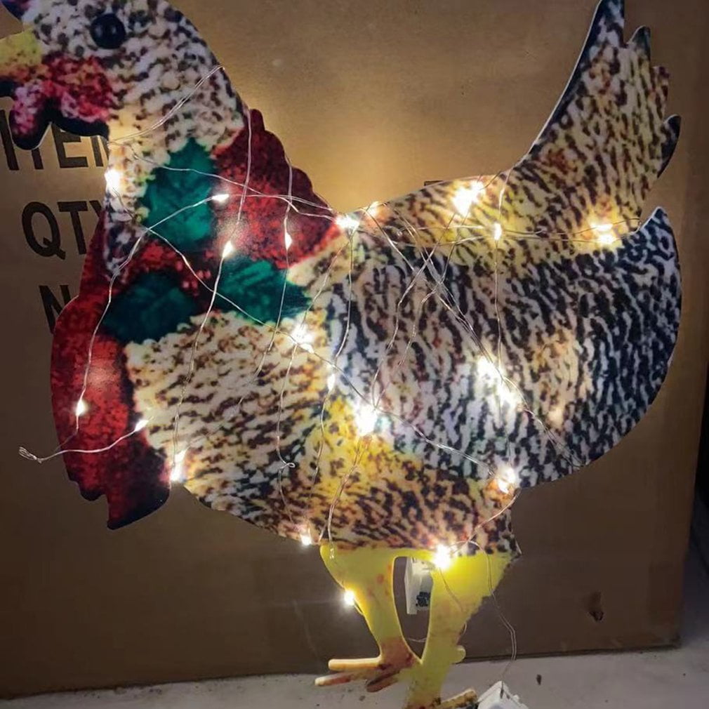 LightUp Chicken Glowing Chicken With Scarf Outdoor LED Christmas