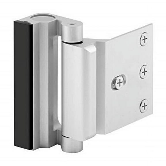 Home Security Door Lock Upgrade Easy Open Childproof Door Reinforcement Lock with 3 Stop Withstand 800 lbs for Inward Swinging Door Nightlock Deadbolt Defend Your Home (Silver)