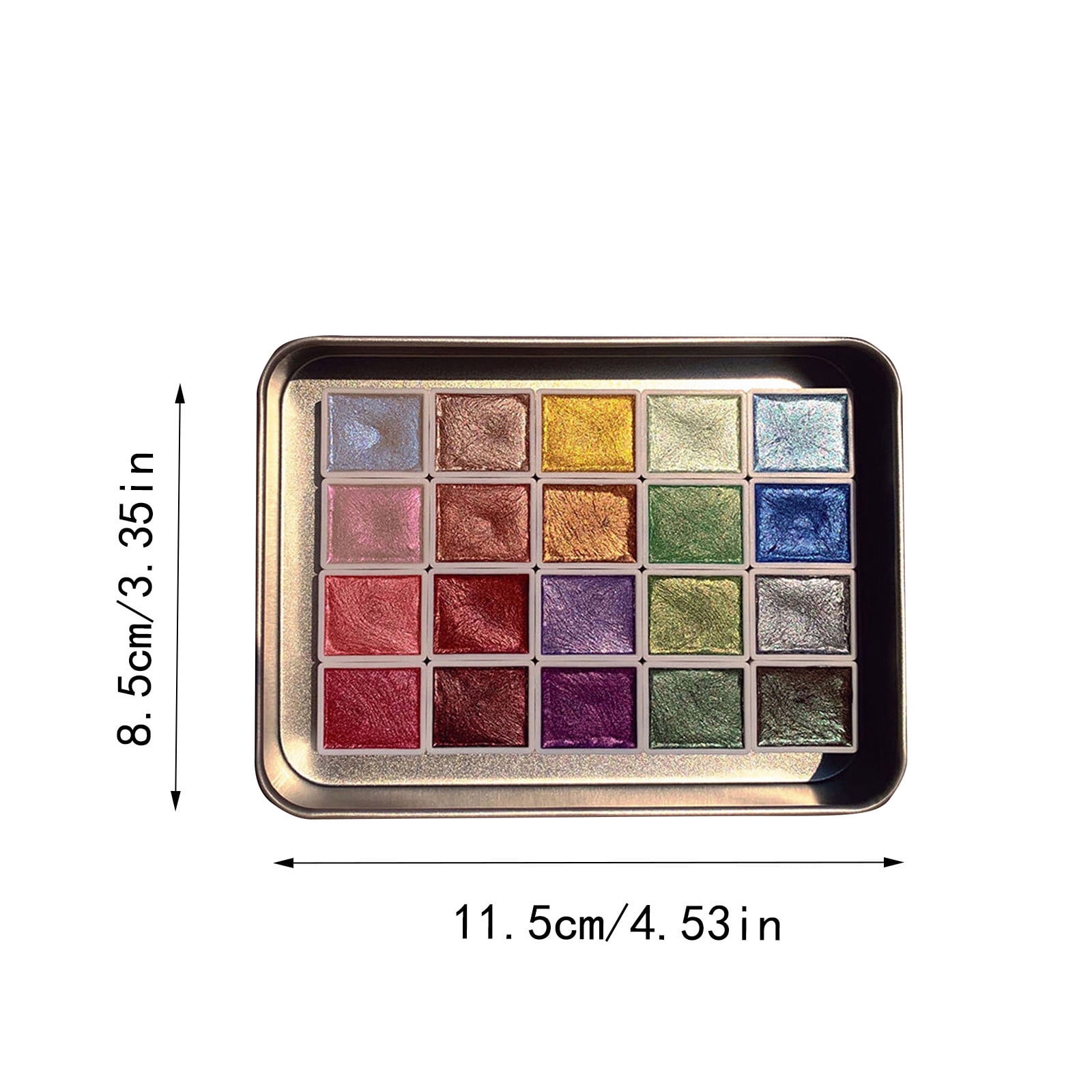 20 Colors Metallic Pearlescent Watercolor Paint Set for Artists - Drawing Supplies Kit with Pigments for Art Painting
