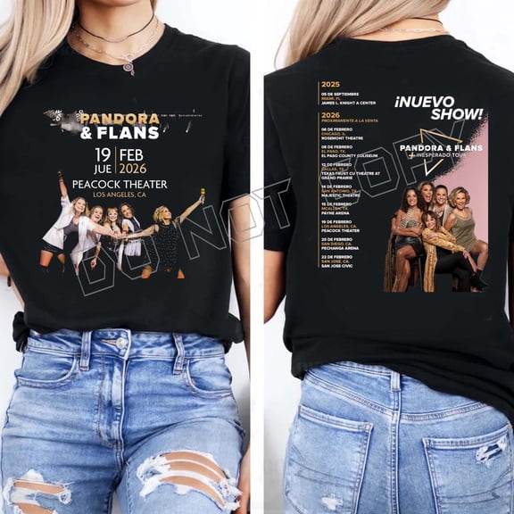 Pandora & Flans Tour T-Shirt for Music Lovers, Mas Inesperado Tour, Pandora shirt
