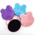 thumbnail image 3 of Makeup Brush Cleaning Mat - Silicone Brush Cleaning Pad - Portable Make Up Brush Cleaner - Cosmetic Brush Scrubber, Washing Tool with Big Suction Cups, 3 of 5