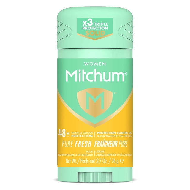 Mitchum Women, Invisible Solid, Antiperspirant & Deodorant, 48 HR Protection, Pure Fresh, 76g