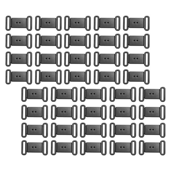 KONTONTY 150 Pcs Sangle de sous-Vêtements Boucle Plastique Fermeture avant Ajustable Ajustement Confortable Noir
