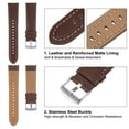 thumbnail image 4 of Correa de reloj de cuero Uxcell de 22 mm con liberación rápida, correas de reloj de cuero genuino para hombres y mujeres, marrón oscuro, 4 of 6