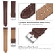 thumbnail image 4 of Correa de reloj de cuero Uxcell de 22 mm con liberación rápida, correas de reloj de cuero genuino para hombres y mujeres, marrón oscuro, 4 of 6