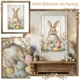 thumbnail image 6 of Vintage Rabbit Canvas Wall Art - Rustic Easter Bunny Painting, Farmhouse Country Framed Artwork, Cute Whimsical Wall Decor ( No Frame）15.7x23.6in, 6 of 6
