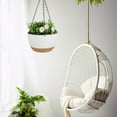 thumbnail image 5 of WHAMVOX Set of 2 Modern Hanging Artificial Plants with Decorative Flower Pots for Home and Office Decor, 5 of 8