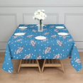 thumbnail image 3 of Pioneer Flower Floral Print Pattern Square Tablecloth, Waterproof Wipeable Spillproof Washable Table Cover for Home Kitchen Party Decor, 52"x52", 3 of 6