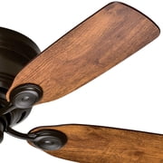Hunter - Low Profile Indoor Low Profile Ceiling Fan, 42-inch, New Bronze, Traditional-style, 3-speed WhisperWind Motor, 51061, for living rooms, bedrooms, home offices, kitchens