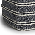 thumbnail image 4 of Simpli Home Corrie 18" Wide Boho Square Pouf in Navy & White Woven PET Polyester, 4 of 7