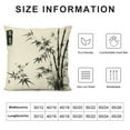 thumbnail image 5 of Leisuo Throw Pillow Case Bush Japanese Original Watercolor Ink Stem Painting Plant Asian White Nature Decorative Pillow Case Cover Home Decor Square Pillowcases, 5 of 5