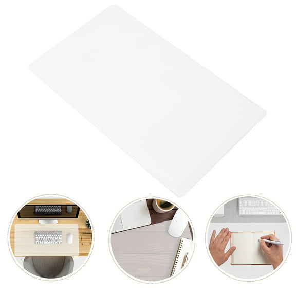 WEUVEB Transparent Desk Protector Mat for Office with Antislip Clear PVC Surface