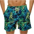 thumbnail image 2 of MingSongHua george Plus Size Men's Shorts Clearance，Men's Hawaiian Print Shorts Casual Swimming Shorts Beach Shorts, 2 of 5