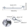 thumbnail image 2 of Unique Bargains 4 Inch Cabin Hook Plating Finish Galvanized Iron for Cupboard Shed Lock Catch Eye Hook Latch 6pcs, 2 of 7