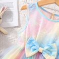 thumbnail image 4 of EnJoCho Colorful Sleeveless Princess Tulle Dress Colorful Sleeveless Princess Tulle Dress Kids' Sleeveless Rainbow Tulle Dress Little Children Girl Summer Trendy Dress Outfits Cute Dresses 2-3 Years, 4 of 9
