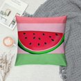 thumbnail image 2 of ONETECH Watermelons Throw Pillow Covers  Summer Fruit Watermelon Slice with Black Seeds Red Green Stripes Pillowcases Cushion Cover for Men Women Sofa Bed, 2 of 5