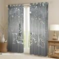 thumbnail image 2 of jejeloiu Paris Eiffel Tower Blackout Curtains Set of 2 (52x84 Each),Glitter Diamond Print Window Curtains,Gray Silver Curtains and Drapes For Girl,Lightweight Bedroom Decorative, 2 of 6