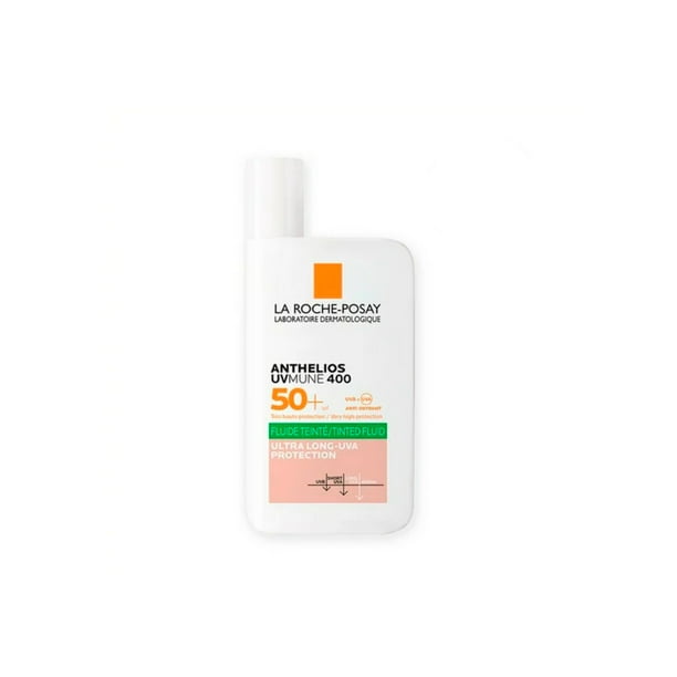 Protector Solar La Roche-Posay Anthelios para Piel Grasa, Mixta y con Tendencia a Imperfecciones UVMUNE 400 Oil Control Fluido con color FPS50+ 50ml