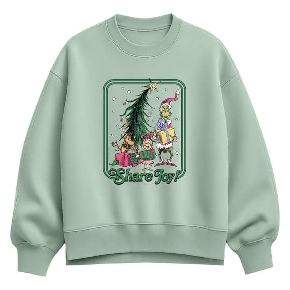 The Grinch - Share Joy Women's Oversized Fleece Crew Sweatshirt