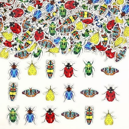 200 PCS Insects Party Supplies Insects Confetti Insects Party Decorations Insects Birthday Party Decorations Insects Cut Outs with Bug Butterfly Beetles Ladybug Insects Baby Shower Supplies