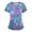04-Light Blue, variant on Breast Cancer Shirts Stretch V-Neck Fashion Scrubs for Women Tops Light Gray Size 2XL