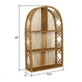 thumbnail image 6 of Harmony Brown Arch Rattan Boho Tiered Wall Shelf, 6 of 6
