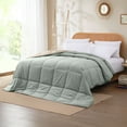 thumbnail image 2 of Modern Threads Reversible Dusty Sage & Almond All-Season Down Alternative Adult Bed Comforter, Twin, 2 of 14