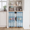 thumbnail image 6 of Coastal Blue Striped Kitchen Curtains 54 Inch Length, Ocean Sea Summer Starfish Coral Shells Tiers Curtains for Bathroom Bedroom Cafe, Light Filtering Small Window Treatment Drapes 2 Panels 42"Wx54"L, 6 of 8