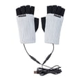 thumbnail image 1 of Injueey Guantes sin dedos de tela otoño suave hombres mujeres portátil carga USB manoplas lavables para el hogar Protector de manos regalo Suministros térmicos gris claro, 1 of 6