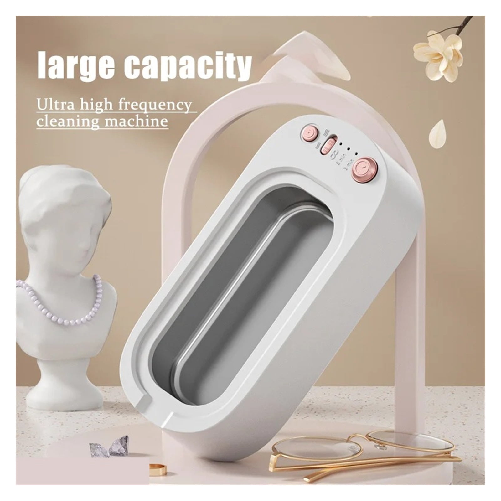 Ultrasonic Cleaner 550ml Portable Household Cleaning Machine Jewelry Cleaner Machine Ring ,Convenient to Use