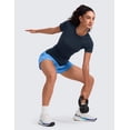 thumbnail image 3 of CRZ YOGA Seamless Workout Tops for Women Athletic Running Gym Yoga Short Sleeve Shirts Breathable Tees, 3 of 7