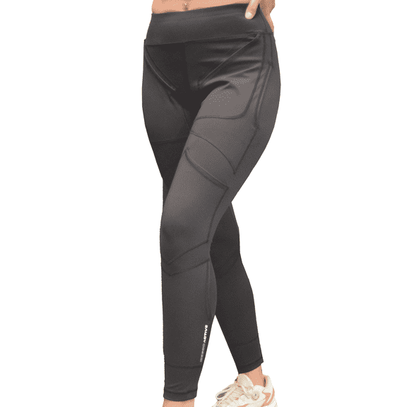 Icebod Active Women’s Long Compression Pants with Ice Gel Packs for Thighs, Knees & Shins, Cold Therapy for Recovery