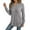 Grey, variant on Womens Long Sleeve Shirts Tops V Neck Soft Brushed Striped Casual Stretch Fit Basic Fall Clothes for Women Tees Blouses Beige 2XL