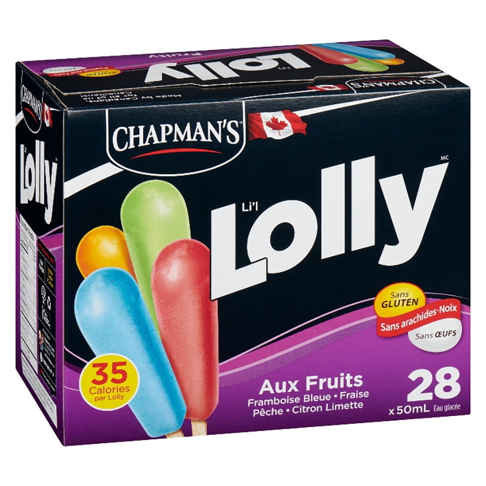 Chapman's Low Calorie Fruity Li'l Lolly in a Box 28 x 50 ml