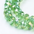 thumbnail image 2 of U8MO 68pcs Glass Faceted Rondelle Beads Pearl Luster Plated Mini Loose Spacer 8x6mm-LimeGreen, 2 of 3