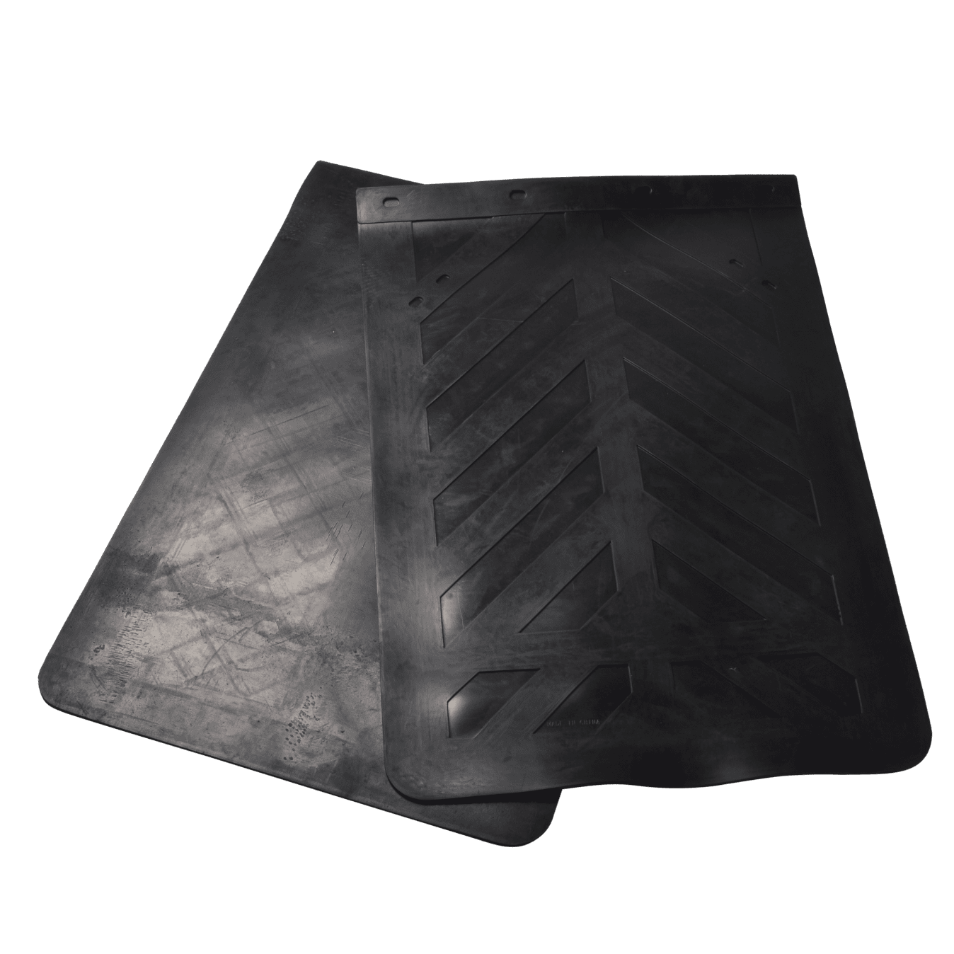 Black Semi Truck and Trailer Mud Flaps - 24" x 36" Heavy Duty Rubber Pair