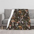 thumbnail image 2 of Manta de vellón con diseño de hongos boho, manta ligera con diseño de hongos otoñales para sofá, cama, decoración de habitación, mantas suaves y difusas para niños, adultos y mujeres, 2 of 7