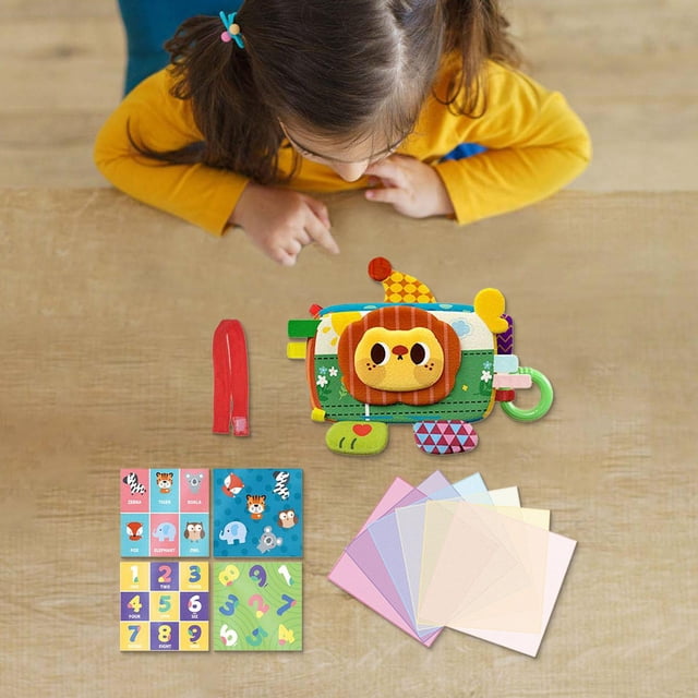Caja de pañuelos para bebé, juguetes sensoriales para bebés, juguetes Montessori de coordinación mano-ojo, juguetes para bebés de 1 año, regalo para