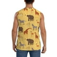 thumbnail image 4 of Balery Cute Animals Men's Sleeveless Muscle Shirts Workout Tank Top, Moisture Wicking, Odor Protection-, 4 of 8