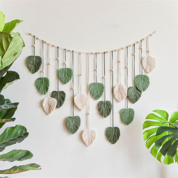 Hot6sl Ofertas de La Semana Adornos Verdes Hechos a Mano para La Decoración Del Hogar Bohemio Artebohemio Decoración de La Sala de Estar Yel Dormitorio Del Jardín de La Infancia