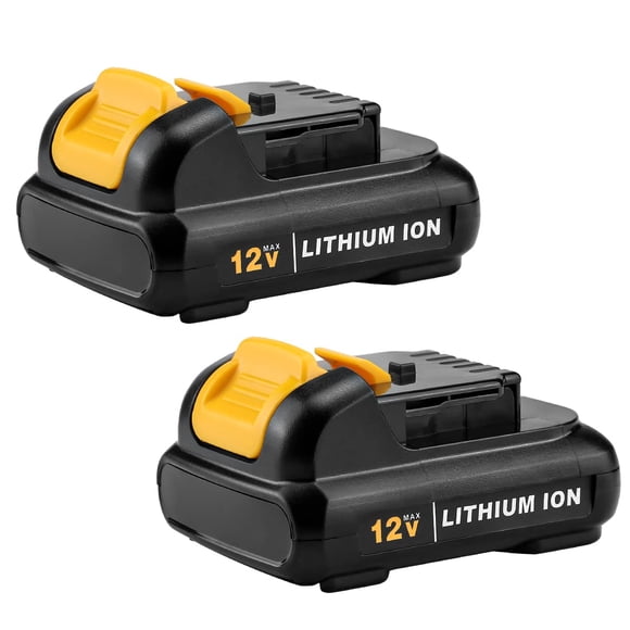 Ahomtikk 2Pack 4000mAh 12V Li-ion Replacement for Dewalt 12V Battery DCB120 DCB121 DCB123 DCB122 DCB124 DCB125 DCB127 for 12V Dewalt Batter