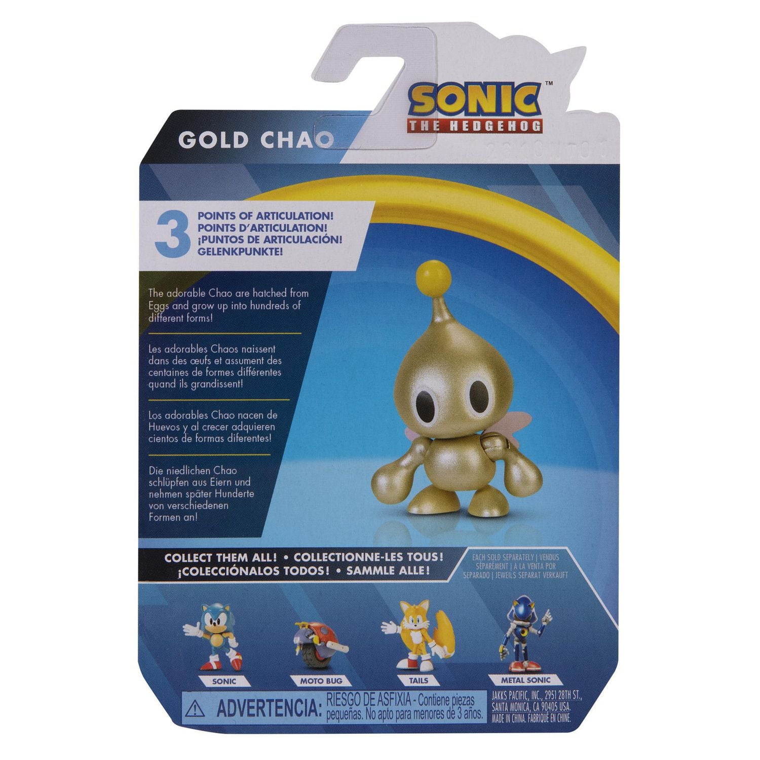 Figures Sonic 2.5 pouces - Chao doré