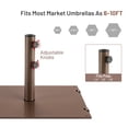 thumbnail image 3 of Gymax Parasol de Marché pour Table de Patio de 10 Pi avec 24 Lumières DEL Solaires et Base Robuste Orange, 3 of 10