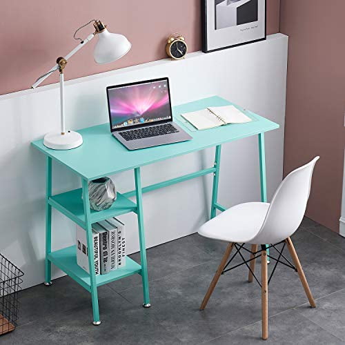 Details about   Computer Desk With 3 Drawers Shelf Laptop Office Desk Home Modern Writing Desks 