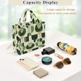 thumbnail image 5 of FORMRS Womens Corduroy Tote Bag Crossbody Shoulder Handbag with Pocket, Green Circle, 5 of 7